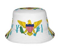 Cappello da Pescatore Unisex Bandiera delle Isole Vergini Unite Cappellino da Sole Cappelli da Spiaggia Cappello da Pescatore da Viaggio Estivo Anti-UV