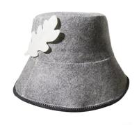 Cappello da pescatore unisex in feltro, assorbe l'acqua, kit da bagno per migliorare il tempo della sauna (grigio)