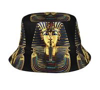 Cappello da Pescatore Unisex Re Faraone Tutankhamon Egitto Tut Cappello da Sole Egiziano Cappelli da Spiaggia Cappello da Pescatore da Viaggio Estivo Anti-UV Multicolore