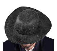 Cappello da pirata - Cappello Coloniale A Triangolo In Pelle | Accessorio per Travestimenti per Feste Halloween Cosplay Compleanni Maschere Teatro Scuola Spettacoli Palcoscenico Raduni Familiari