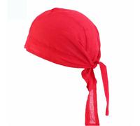 Cappello da pirata da chef regolabile resistente al sudore traspirante bandana sciarpa cappello copricapo per cucinare servizio di cottura sciarpa testa unisex per ristorante, Rosso, Taglia unica