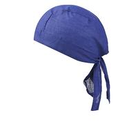 Cappello da pirata da donna, nero, setoso, unisex, morbido, elasticizzato, con spalline lunghe e larghe, bandana per donne in velluto a onde durags, O blu1, Taglia unica