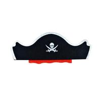 Cappello da pirata da uomo, comodo cappello da pirata, leggero, copricapo da pirata, regolabile, con elastico, per cosplay, Halloween, feste a tema