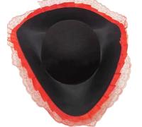 Cappello da pirata per festival, cappello da pirata ad angolo, cappello da discoteca incandescente, regolabile, per adulti e giovani adulti