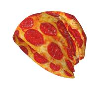 Cappello da Pizza e salame Piccante Lavorato a Maglia 3D alla Moda, con Stampa per Il Tempo Libero, Elastico, Senza Visiera, Caldo, Quotidiano, Versatile, per Uomo e Donna