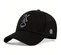Cappello da poker alla moda per gli uomini berretto da baseball cappello da poker fortunato cappello da baseball picche ricamate K cappello da sole berretti da pesca, nero, Taglia unica