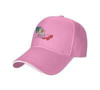 Cappello da sandwich neutro con stampa di mappe del Messico, adatto per tutto l'anno, berretto da baseball regolabile aderente e sicuro, rosa, Taglia unica