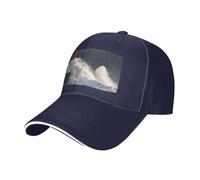 Cappello da sandwich neutro con stampa faro in tempesta, adatto per tutto l'anno, berretto da baseball regolabile aderente e sicuro, blu navy, Taglia unica