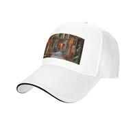 Cappello da sandwich neutro con stampa italiana Old Street Style Fit tutto l'anno berretti da baseball regolabili comodi e sicuri, bianco, Taglia unica