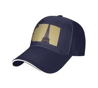 Cappello da sandwich neutro con stampa Torre Eiffel Parigi, adatto per tutto l'anno, berretto da baseball regolabile aderente e sicuro, blu navy, Taglia unica