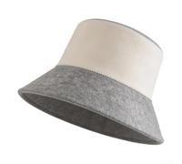 Cappello da sauna da donna in feltro morbido al tatto, creato per una confortevole terapia del calore, con particolare attenzione alla sicurezza e alla durata dei capelli (bianco-grigio)