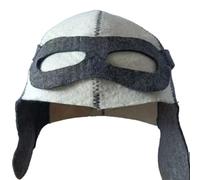 Cappello da sauna da uomo seguendo il linguaggio visivo pilota e realizzato al 100% in feltro per supporto termico e fisico (A)