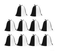 Cappello da sauna in feltro per fornire un'efficace protezione dal calore e comfort, riducendo al minimo il mal di testa e migliorando l'esperienza della sauna (10 pezzi nero/bianco)