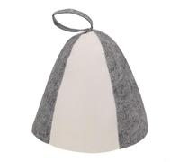 Cappello da sauna in feltro progettato per un efficace controllo della distribuzione del calore sulla testa durante la terapia della sauna o le routine di recupero (grigio e bianco)