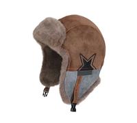 Cappello da sci con paraorecchie pilota Trapper | Cappello bomber da uomo for la caccia al freddo invernale caldo