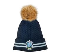 Cappello da sci unisex con licenza Harry Potter Corvonero, lavorato a maglia, berretto con pompon staccabile, adatto per adulti e ragazzi. Navy, Marina Militare, Etichettalia unica