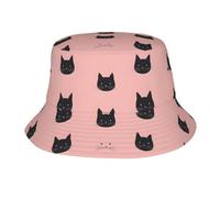Cappello Da Secchio Cats Black Cool Cappellino a Secchiello Escursionismo