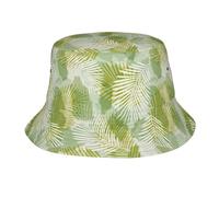 Cappello da Secchio Foglie di Palma Verde Salvia Tropicale Impermeabile Bucket Hat Classico Cappello da Pescatore per Pesca Viaggi Calcio