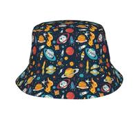 Cappello da Secchio Pianeti dei Cartoni Animati Scienza Strana Protezione del Sole Cappello da Pescatore Trendy Bucket Hat per Caccia Campeggio Calcio