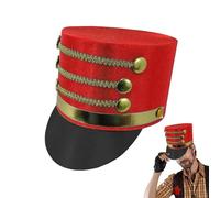 Cappello da soldato giocattolo - Accessorio per costume da banda, schiaccianoci, copricapo da parata, accessorio per uniforme da esibizione, copricapo per cosplay per adulti, berretto per