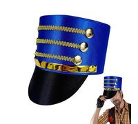 Cappello da soldato giocattolo - Cappello da cosplay comodo e leggero | Cappello da soldato cappello militare majorette a tamburo per il massimo comfort. Leggero e resistente all'usura. BLU, ROSSO,