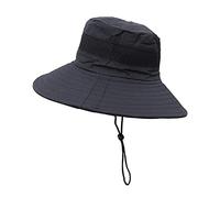 Cappello da Sole 1 Pezzo, Protezione UV, Cappello Estivo, Cappello da Sole Pieghevole, Cappello da Esterno Traspirante, Alpinismo, Pesca e Campeggio. (Nero)