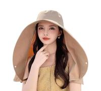 Cappello da Sole a Scialle con Tesa Larga e Protezione Solare Integrale da Donna, con Protezione UV e Patta per Il Collo (Khaki)