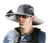 Cappello da Sole A Tesa Larga con Ventilatore Solare, Cappello da Ventilatore Solare per Uomo Donna, Cappello Sole Estivo per Ventilatore Solare, Cappellino Pesca con Ventola, Ricarica USB