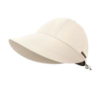 Cappello da sole, a tesa larga, da donna, per la sicurezza della luce solare, per pesca all'aperto ed escursionismo, regolabile e traspirante, comodo per attività all'aperto, beige chiaro