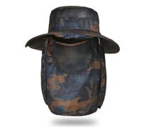 Cappello da Sole a Tesa Larga in Rete con Patta Staccabile per il Collo per Viso
