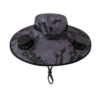 Cappello da sole a ventaglio solare, per uomini e donne, a tesa larga, protezione UV UPF 50+, con ventole e pannelli in rete, berretto Boonie ricaricabile Solarr e USB, leggero, raffreddamento |