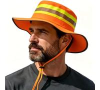Cappello da sole ad alta visibilità, cappello da pescatore, riflettente, per alpinismo, escursionismo, attività all'aperto, protezione UV, tesa larga, cappello da lavoro Boonie per uomo e donna