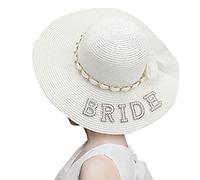 Cappello da sole alla moda accessorio a tesa larga in spiaggia vacanza cappello da sposa per addio al nubilato festa di fidanzamento doccia cappelli regalo donna matrimonio sposa addio al nubilato