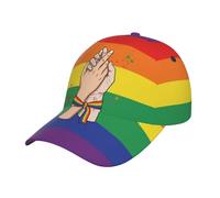 Cappello da Sole Arcobaleno A Strisce con Mani in Preghiera Berretto da Baseball Leggero Cappello da Camionista Casual Cappellino da Baseball per Tempo Libero Pesca Viaggi 57-60Cm