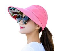 Cappello da sole avvolgente aperto sulla parte superiore | Copricapo a tesa larga con cordino per il mento per spiaggia, escursionismo, giardinaggio, giornate calde di viaggio