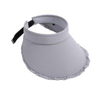 Cappello da Sole Avvolgente con Cave UV, a Tesa Larga, alla, Protezione UV, Regolabile, Morbida Visiera da Spiaggia, Traspirante, assorbe Il Sudore, da Donna, Grigio