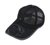 Cappello da sole, cappello da sole con ventole ad energia solare, regolazione a tre velocità, per uomini, papà, giardinaggio, sport all'aperto, costruzione, lavoro, viaggi estivi, Nero , L