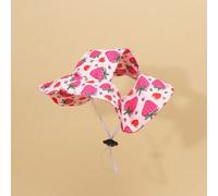 Cappello da sole carino e antivento realizzato in materiale di poliestere, con design a orecchie esposte, funzione antiscivolo e anti-caduta, protezione solare regolabile. Essenziale per i cani di pic