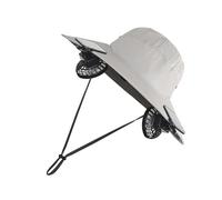 Cappello da sole con ventola refrigerante rimovibile, ricarica USB e solare, lunga durata della batteria, forte aria, confortevole, tessuto ventilato per attività all'aperto e viaggi quotidiani