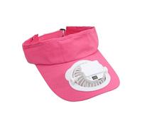 Cappello da sole con ventola, regolabile, ricarica USB, accessorio da donna per costruzione, vacanze, picnic, vela, corsa, Rosa, L