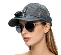 Cappello da sole Cooling Solar Powered, kit di cuffie sportive traspiranti per escursionismo, Gray