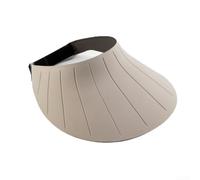 Cappello da sole da donna con tesa larga per protezione dai raggi UV e design adatto alla coda di cavallo, traspirante, per spiaggia, pesca, viaggi, nero (grigio chiaro)