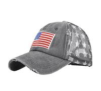 Cappello da sole da donna e uomo, con ricamo a stella, in cotone, cappello da camionista, cappello a sublimazione, Grigio, Taglia unica