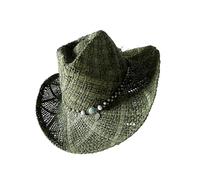 Cappello da sole da spiaggia per vacanze 9 cm, tesa estesa, realizzato a mano, comodo da indossare, essenziale, a tesa larga, da sole, Verde, Taglia unica