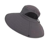Cappello da Sole da Uomo a Tesa Larga UPF 50+, Leggero, Estivo, in Rete, con Tesa da 5,9 Pollici, per Spiaggia, Campeggio, Escursionismo e Pesca.(Grijs)