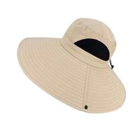 Cappello da Sole da Uomo a Tesa Larga UPF 50+, Leggero, Estivo, in Rete, con Tesa da 5,9 Pollici, per Spiaggia, Campeggio, Escursionismo e Pesca.(Khaki)