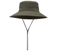 Cappello da sole da uomo in nylon impermeabile, cinturino regolabile sul mento, design perforato al laser, cappello da pesca a tesa larga per sport ed escursionismo, protezione dalla luce solare, UPF