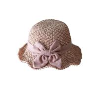 Cappello da sole in paglia da donna - Copertura ripiegabile a tesa larga, copricapo da vacanza in tessuto, elegante design con dettagli a nastro | protettiva per esterni essenziale per viaggi
