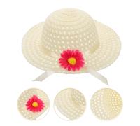 Cappello da sole intrecciato per ragazze decorazioni di girasole per la