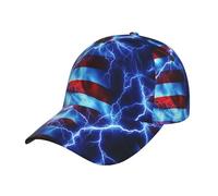 Cappello da Sole Lampi di Luce su Rosso, Bianco, Blu Berretto da Baseball Regolabile Cappellino da Baseball Unisex Cappello da Camionista per Corsa Viaggi Sport 57-60Cm